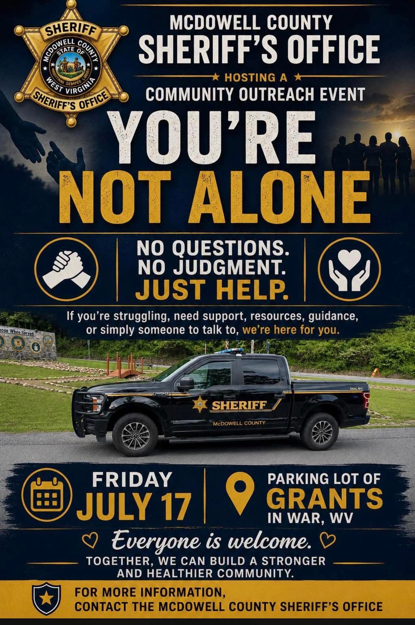 McDowell sheriff’s office plans second outreach event in War