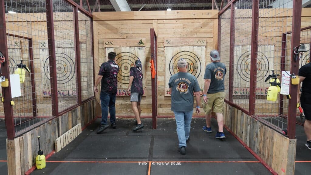 How axe throwing lanes and targets are built for precision