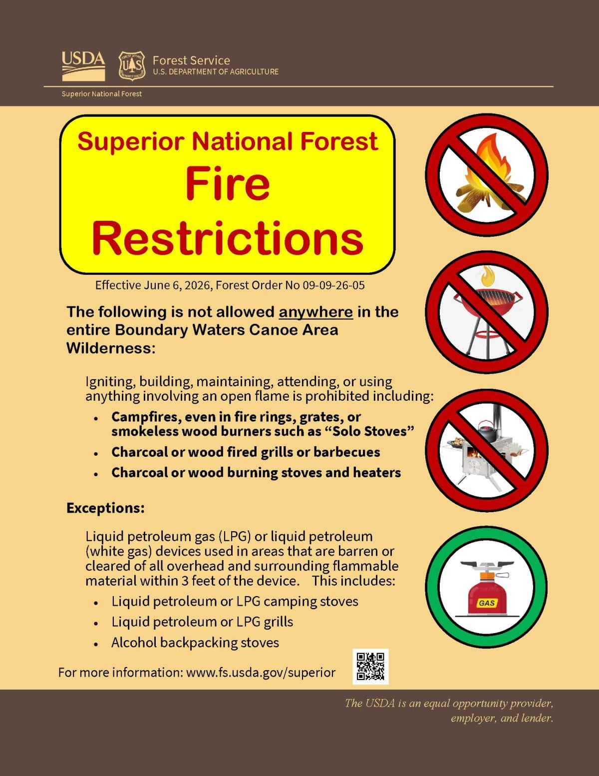 Superior National Forest lifts campfire ban in Boundary Waters