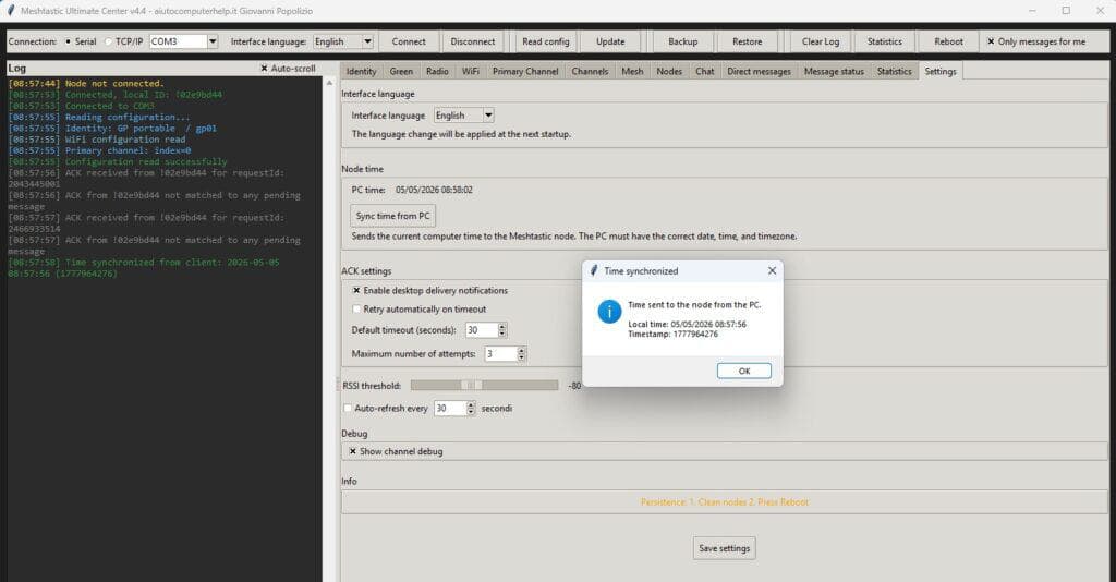 Meshtastic Ultimate Center v4.4 adds easy Windows desktop control
