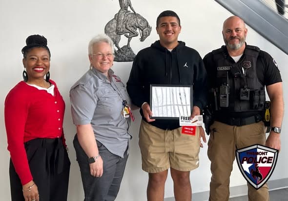 Premont Police Launch Student of the Week Program, Honor Sophomore Lathan Trevino First
