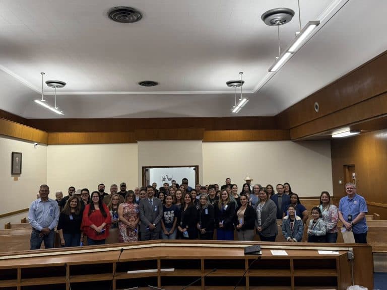 Jim Wells County Courthouse vigil raises child abuse prevention awareness