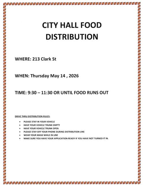 Benavides City Hall to host drive-thru food distribution May 14