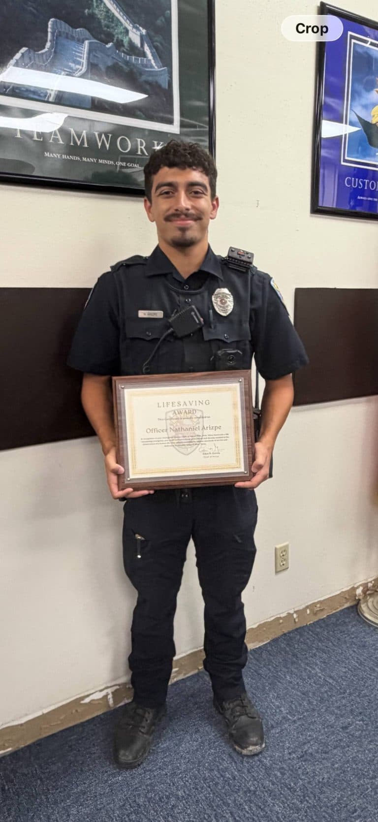 Alice police honor Officer Nathaniel Arizpe with life-saving award