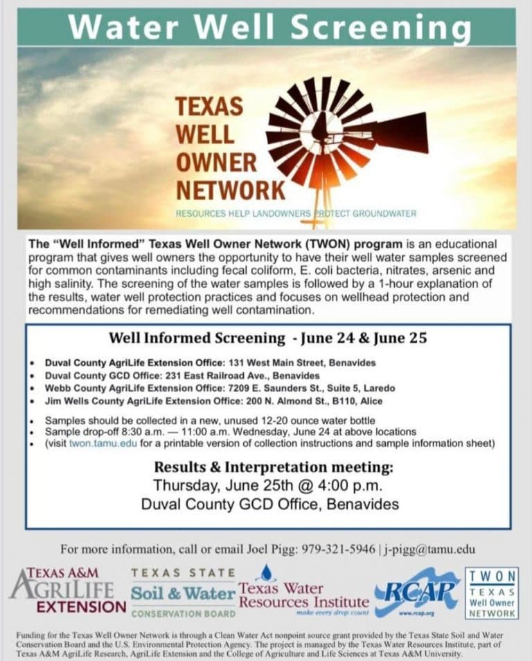 Free water testing event scheduled for Benavides and Alice residents