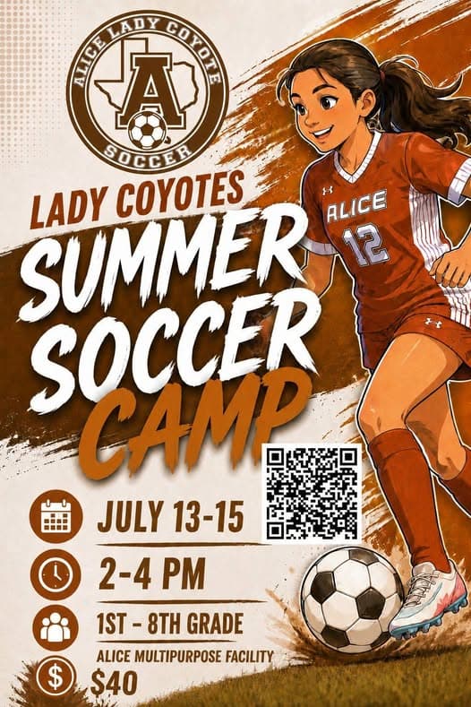 Alice Lady Coyote summer soccer camp rescheduled for July 13-15