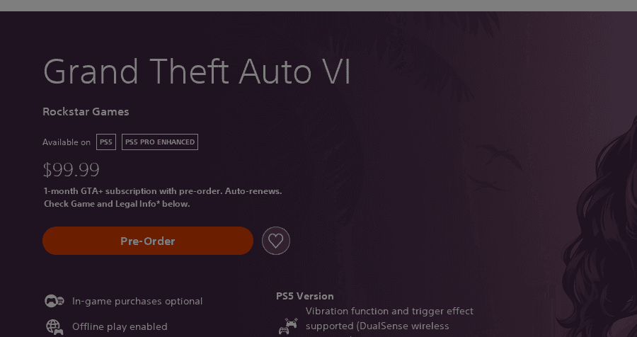 GTA 6 preorder bonus includes free GTA+ month with auto-renew risk