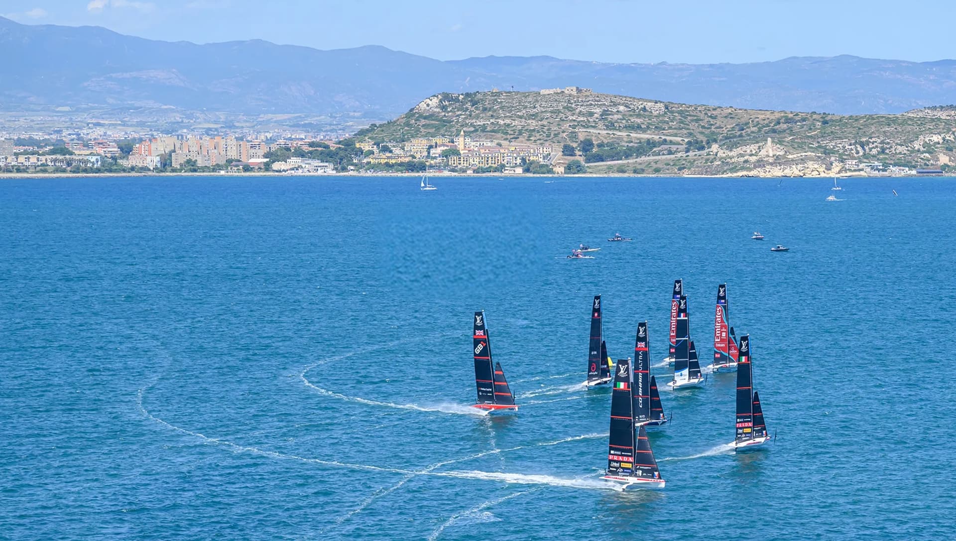 Cagliari opens America’s Cup prelims as eight AC40s hit the water