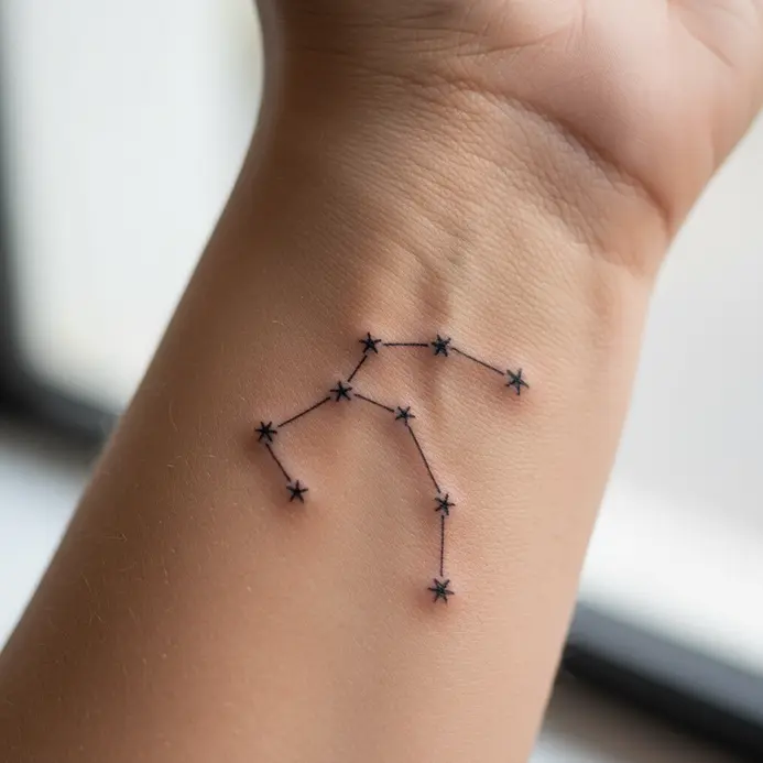 15 Libra constellation tattoo ideas for geometric tattoo fans