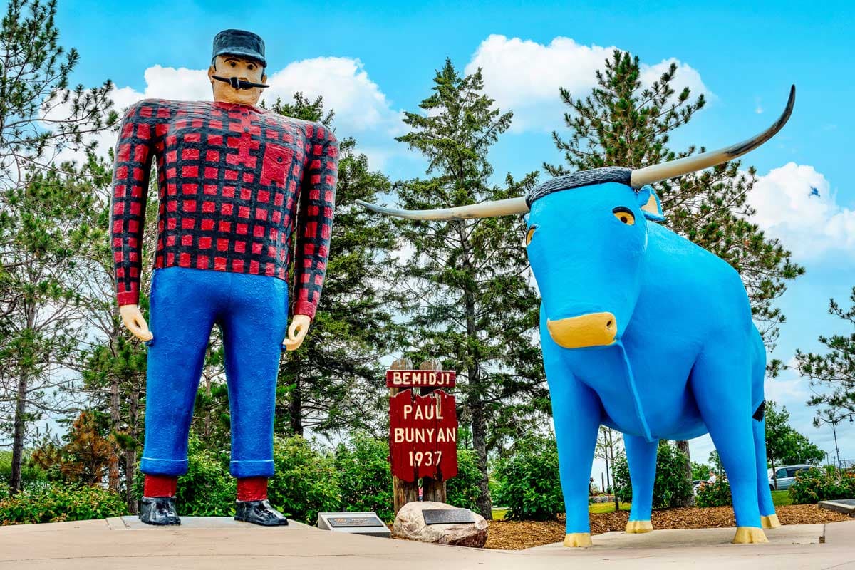 Paul Bunyan Statue and Lake Bemidji Anchor Community Life Year-Round
