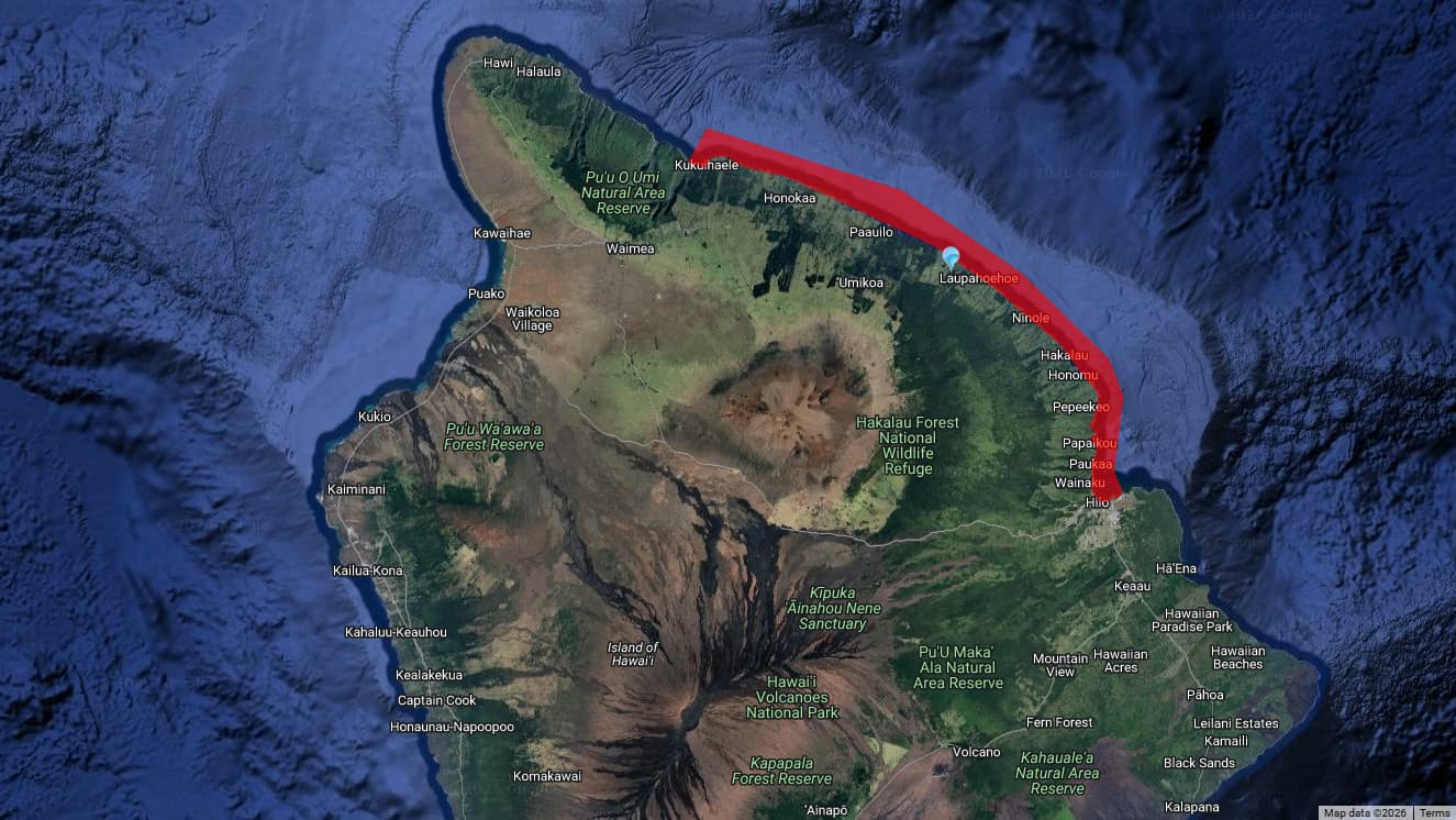 Brown water advisory issued for Hilo Bay, Hāmākua Coast