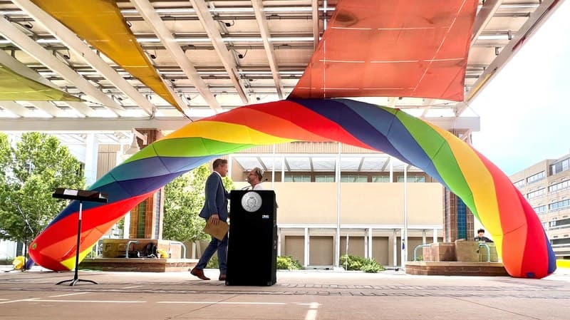 Albuquerque raises Pride flag at Civic Plaza, marks 50 years of Pride