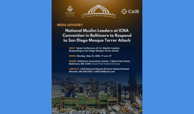 Muslim leaders in Baltimore to respond to San Diego mosque attack