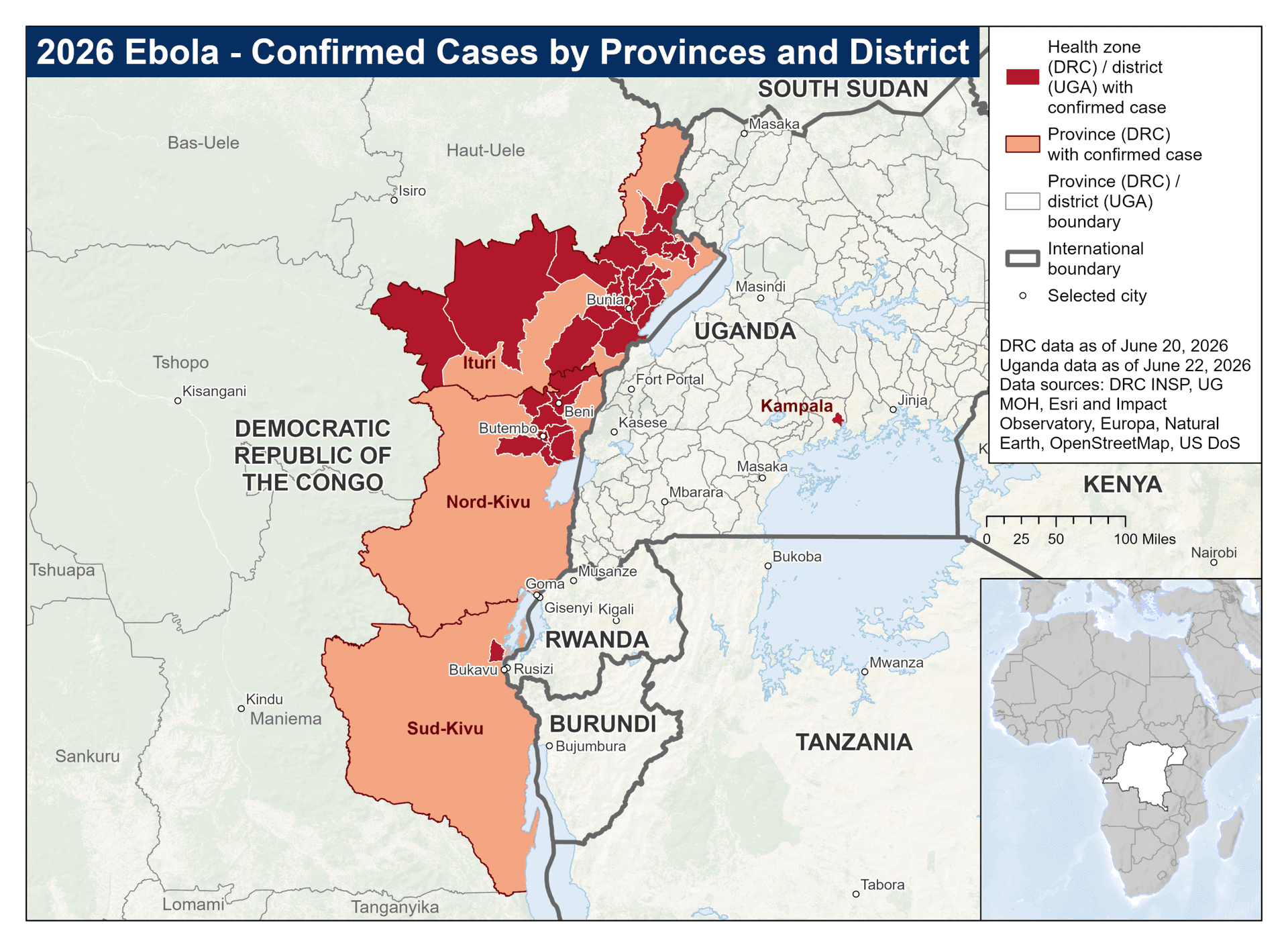 Ebola outbreak tops 1,000 cases in Congo, spreads to Uganda