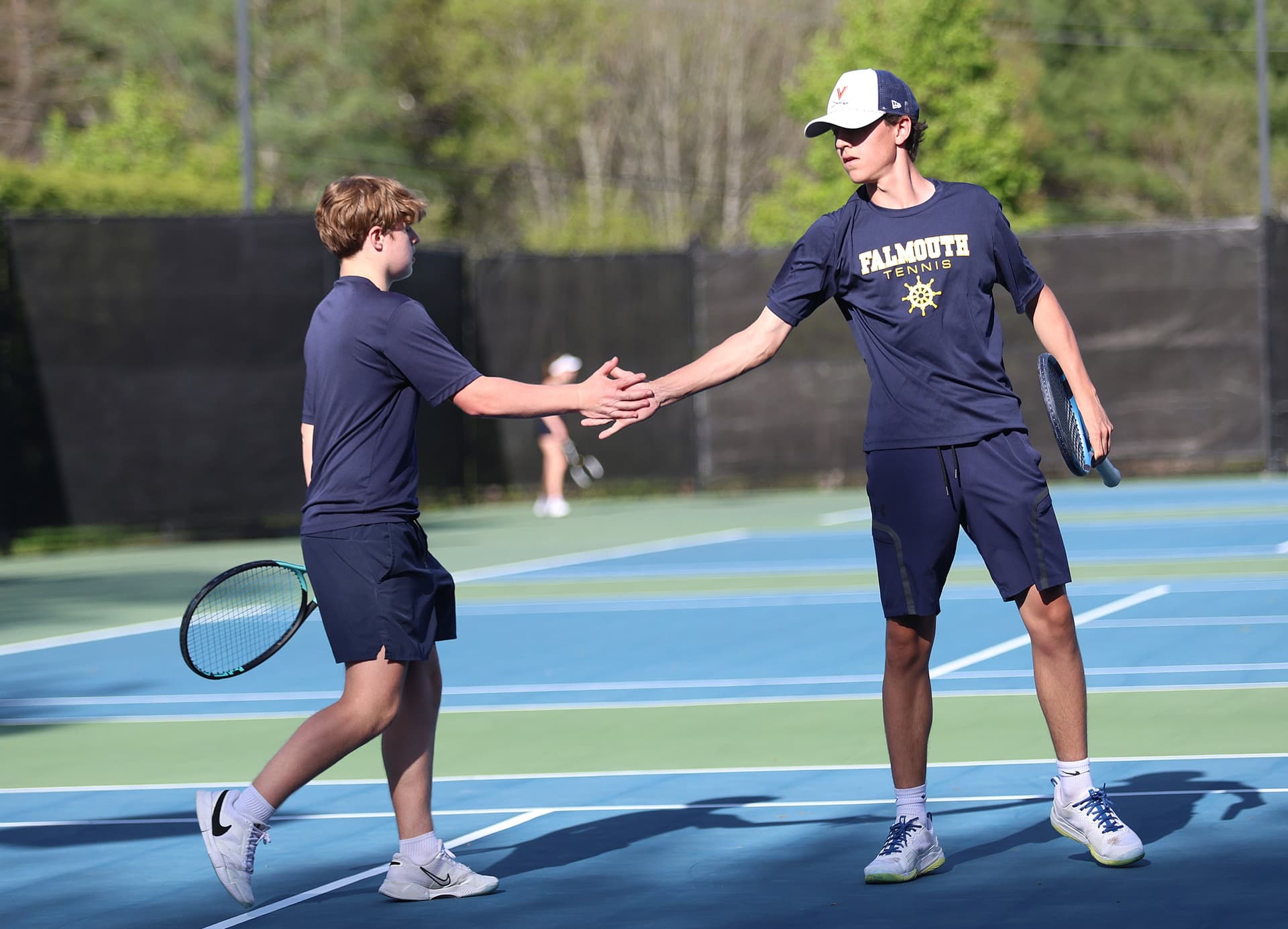 Brunswick duo falls short in tight Maine doubles tennis final