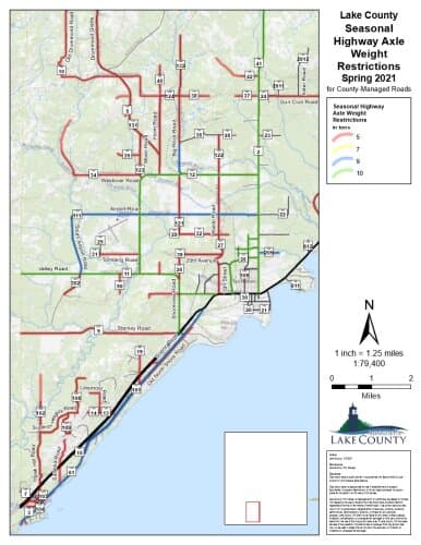 Lake County begins lifting spring road load restrictions Friday
