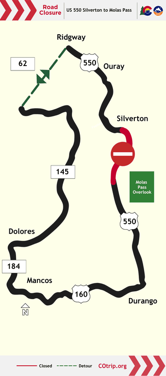 CDOT delays US 550 shutdown near Silverton to ease morning travel