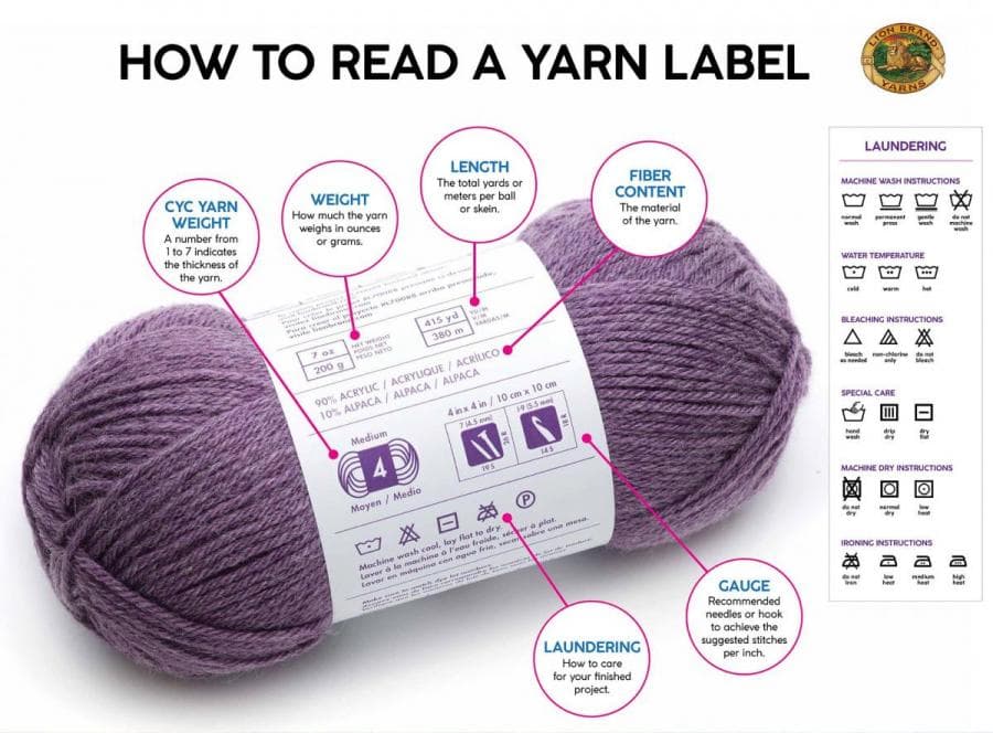 Medium-weight yarn guide helps crocheters choose the right fiber