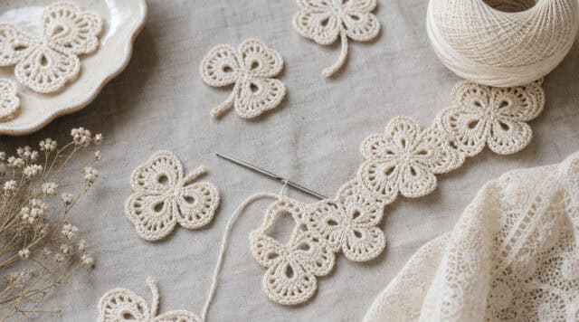 Irish crochet roundup expands beyond florals to motifs, garments and lace