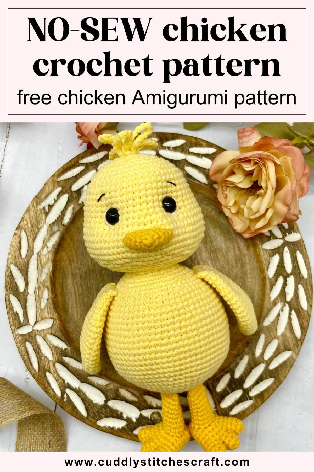 No-sew chicken crochet pattern offers quick, beginner-friendly amigurumi