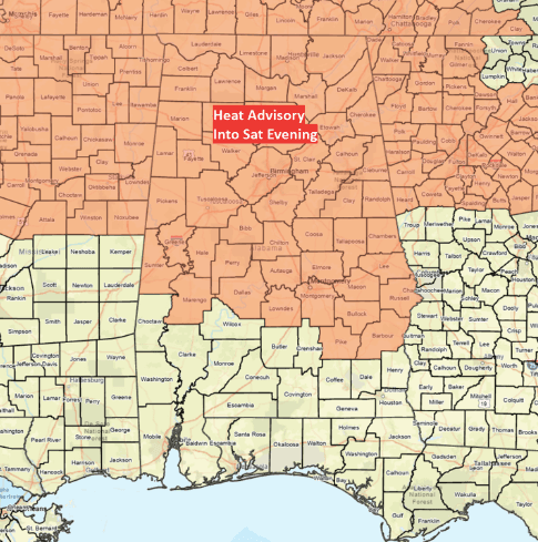 Autauga County faces severe storm risk and dangerous heat through weekend