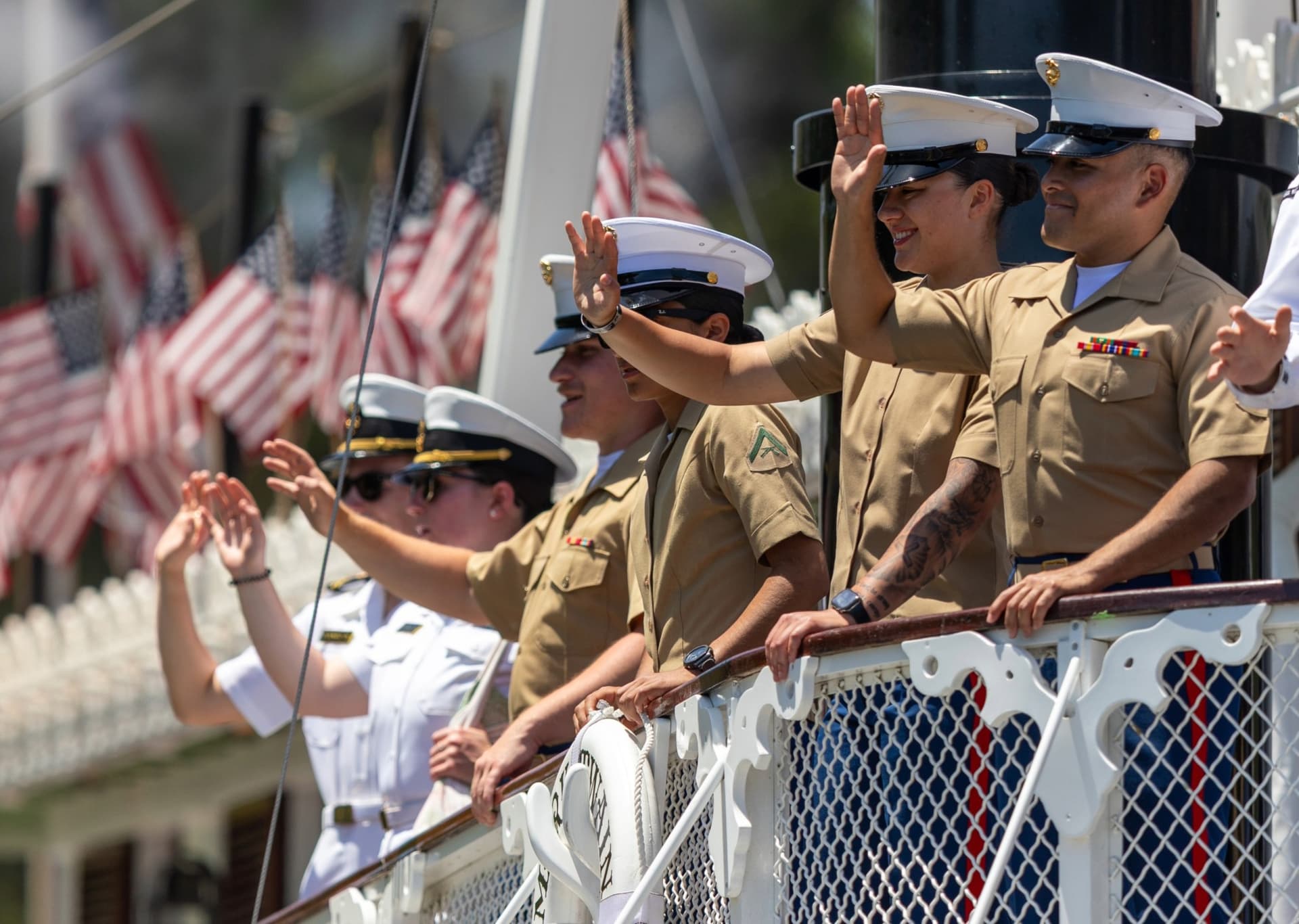Disneyland honors Fleet Week with sailors, parade and flyover