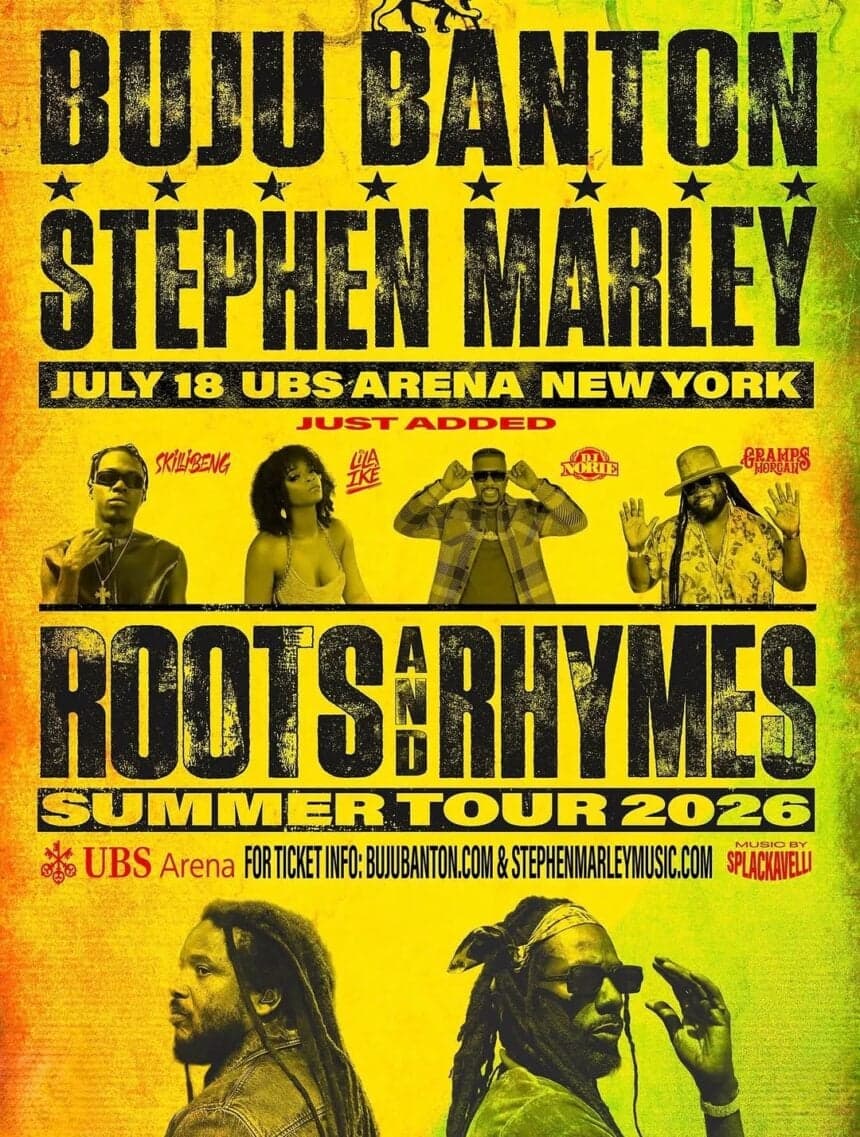 Buju Banton adds Skillibeng, Lila Iké to UBS Arena show