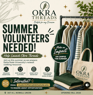 Delta State seeks volunteers for new student clothing support service