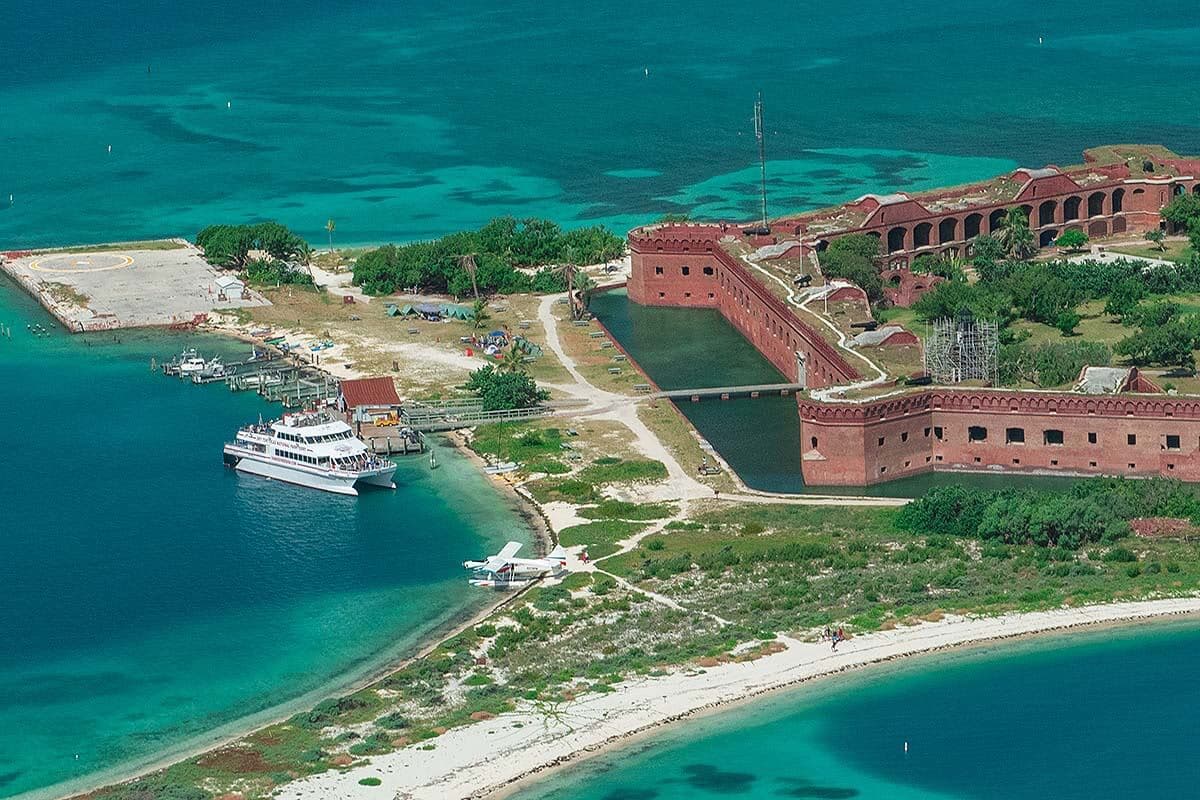 Fort Jefferson stands guard over remote Dry Tortugas National Park