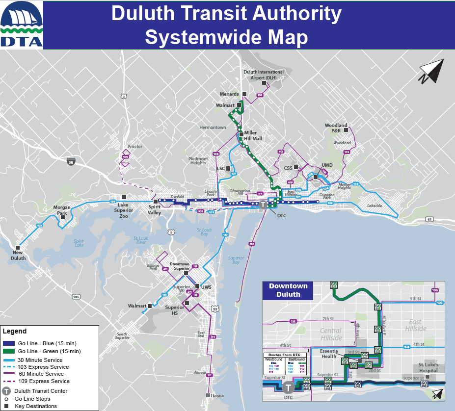 DTA prepares June 7 bus route changes for Duluth roadwork season