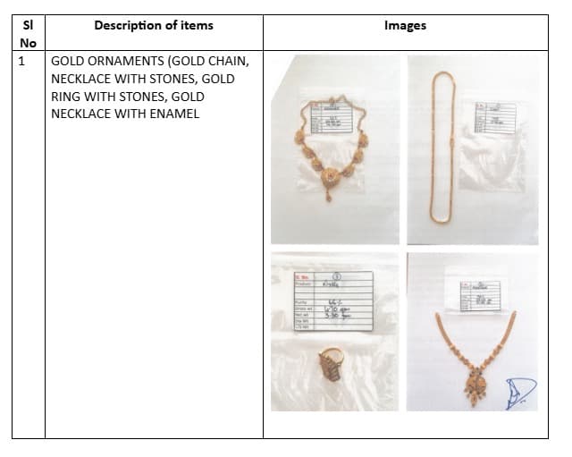 Bengaluru Authorities Auction Seized Gold Ornaments Online Under KPIDFE Act