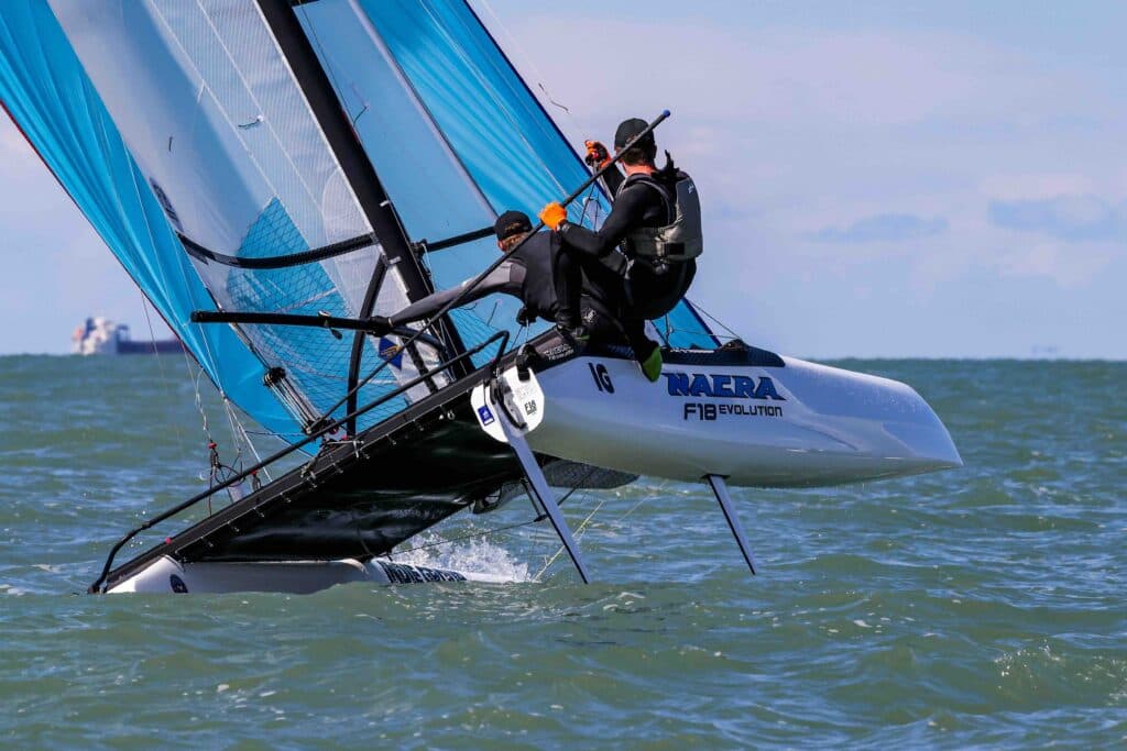 La Rochelle tests F18 crews with shifting winds and tight standings