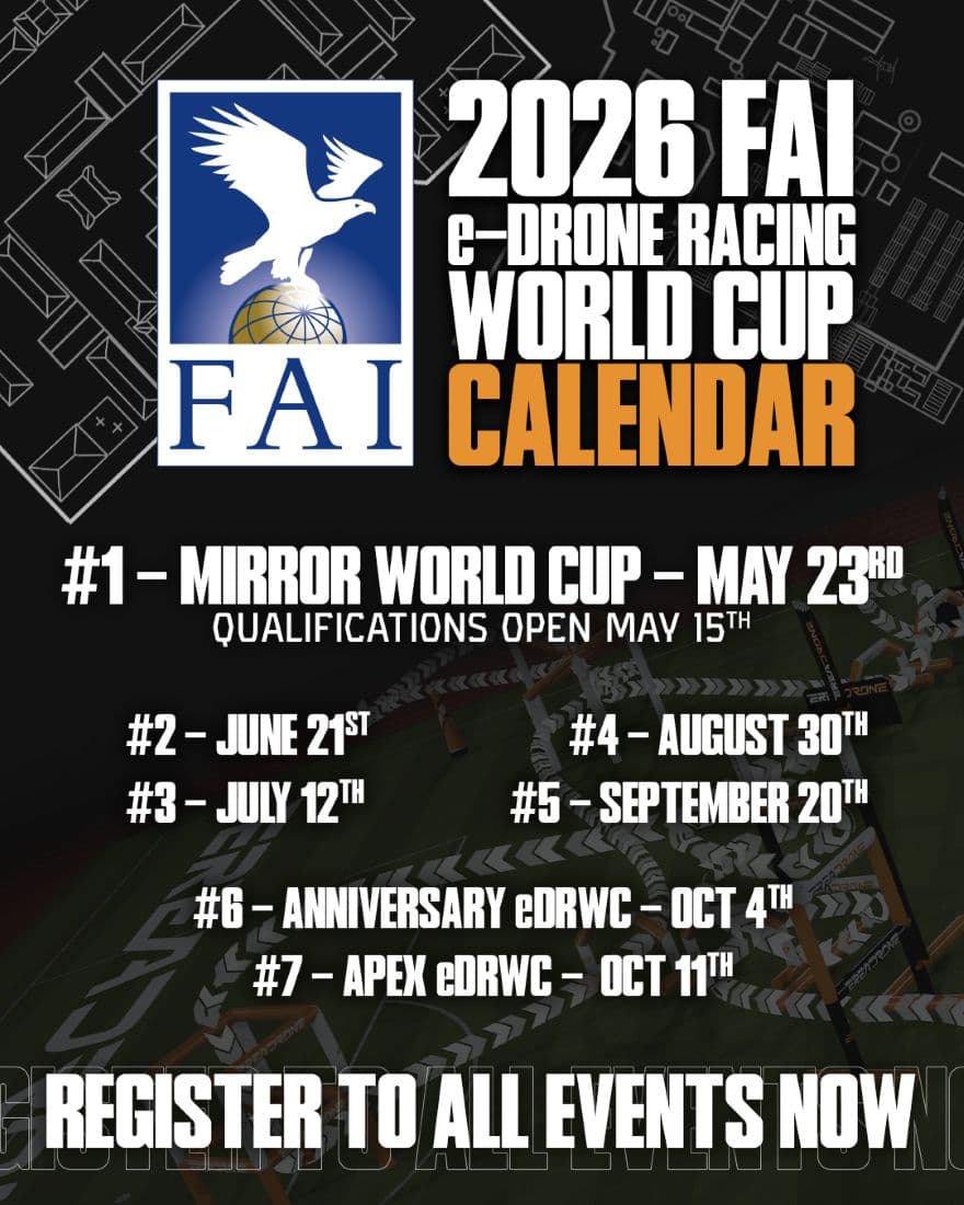 FAI marks three years of e-drone racing with anniversary World Cup