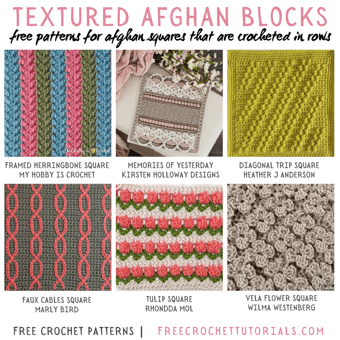 Heather’s Tunisian Crochet Arrowhead Stitch Joins Country Cottage Sampler