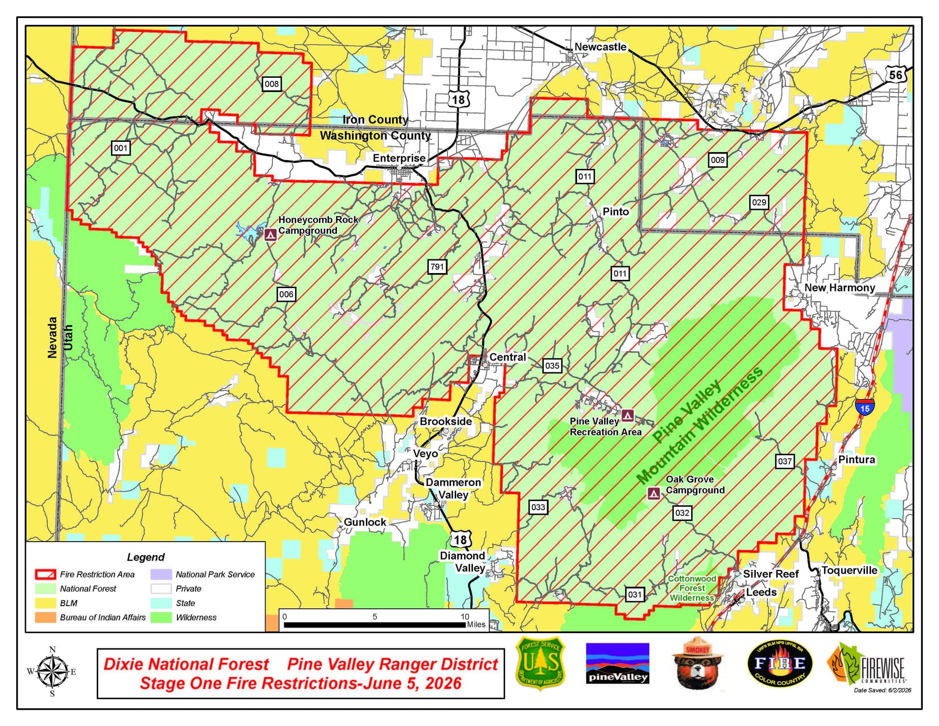 Dixie National Forest imposes fire restrictions across southern Utah camping