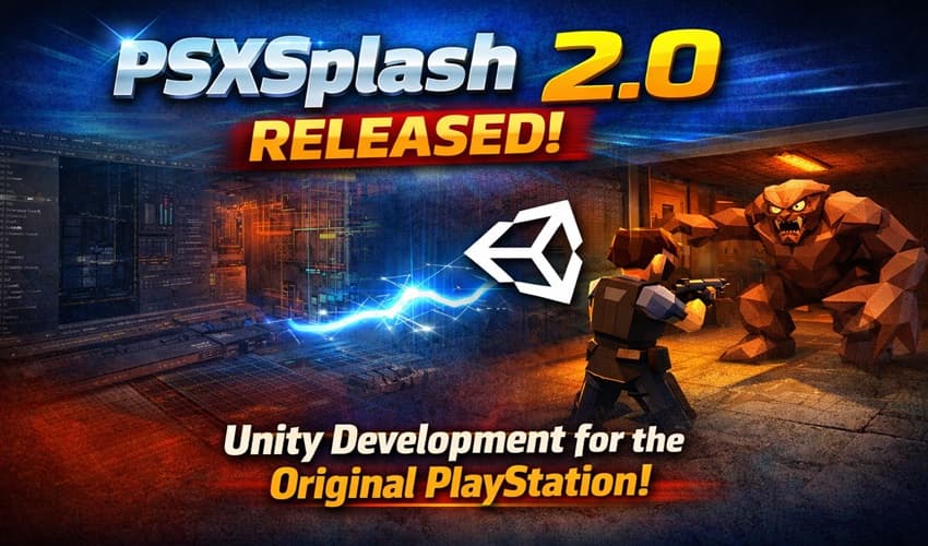 PSXSplash 2.0 Brings Unity Workflows to Authentic PS1 Homebrew Development