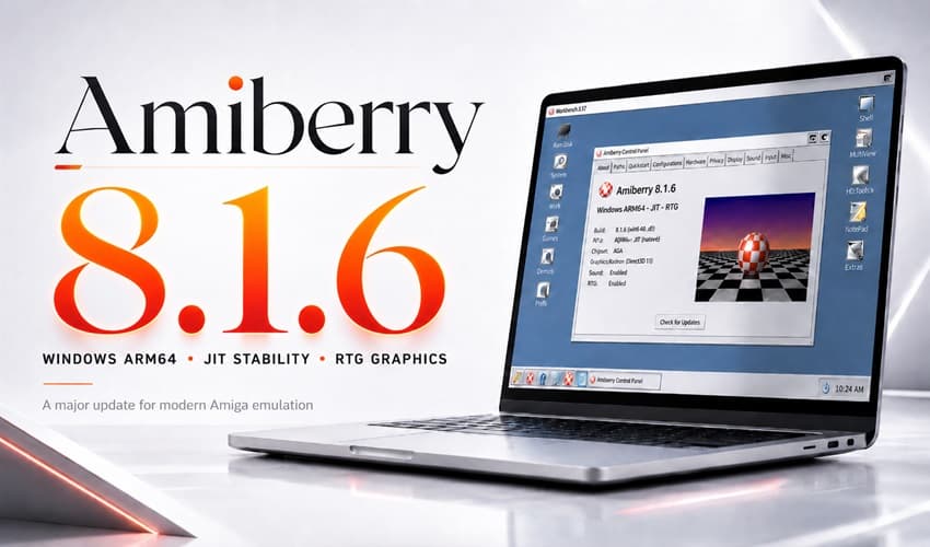 Amiberry 8.1.6 adds native Windows ARM64 support, improves stability