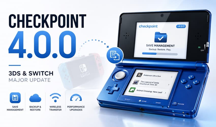 Checkpoint 4 modernizes save management on Nintendo 3DS and Switch