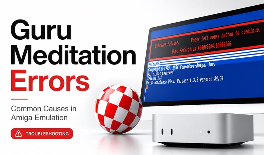 Amiga emulation crashes often come from choosing the wrong model