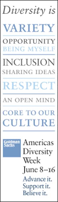 Goldman Sachs ties inclusion to performance, client service and culture