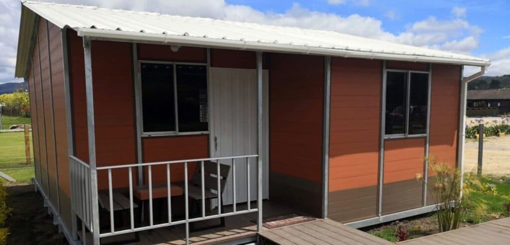 400 Square Foot Tiny House Built From Coffee Husks and Recycled Plastic