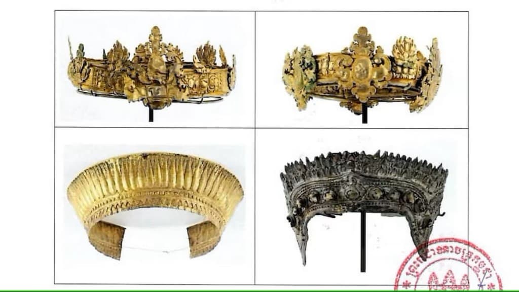 Cambodia recovers ancient Khmer crowns found in London parking lot