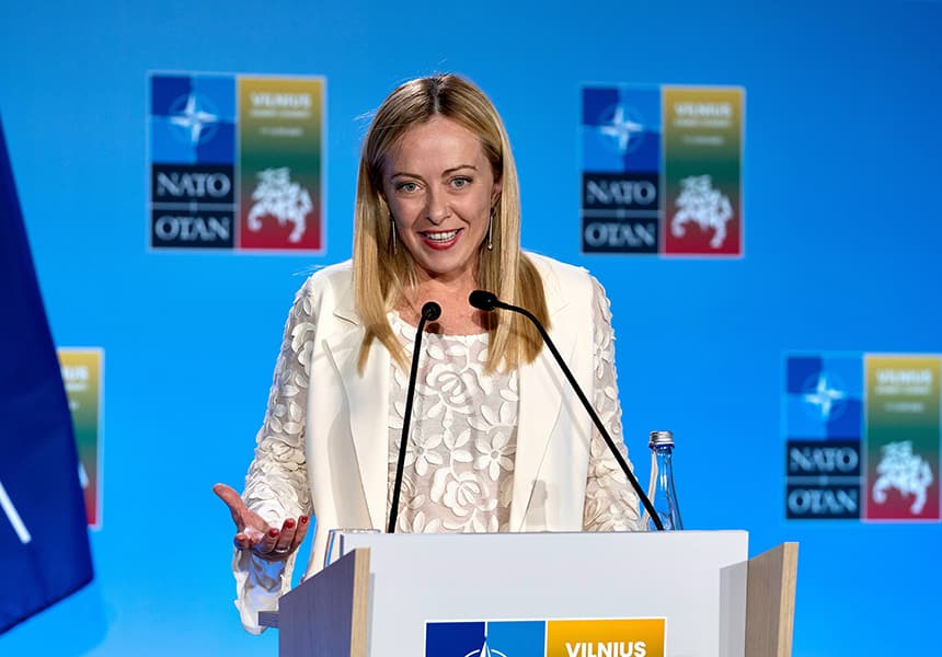 Meloni Mocks NATO Critics With Sarcastic McDonald's Quip at Press Briefing