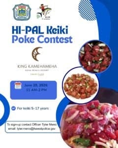 Kona police to host inaugural keiki poke contest in youth outreach