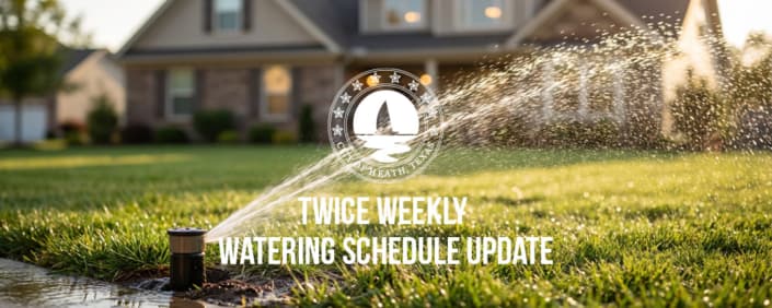 City of Heath updates twice-per-week watering schedule to conserve water