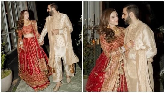 Mehreen Pirzada’s wedding looks balance pastel ceremony style, classic red bridal glamour