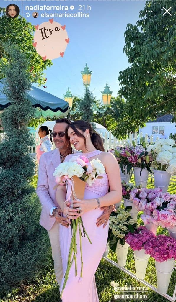 Nadia Ferreira celebrates baby girl shower with Marc Anthony in Miami