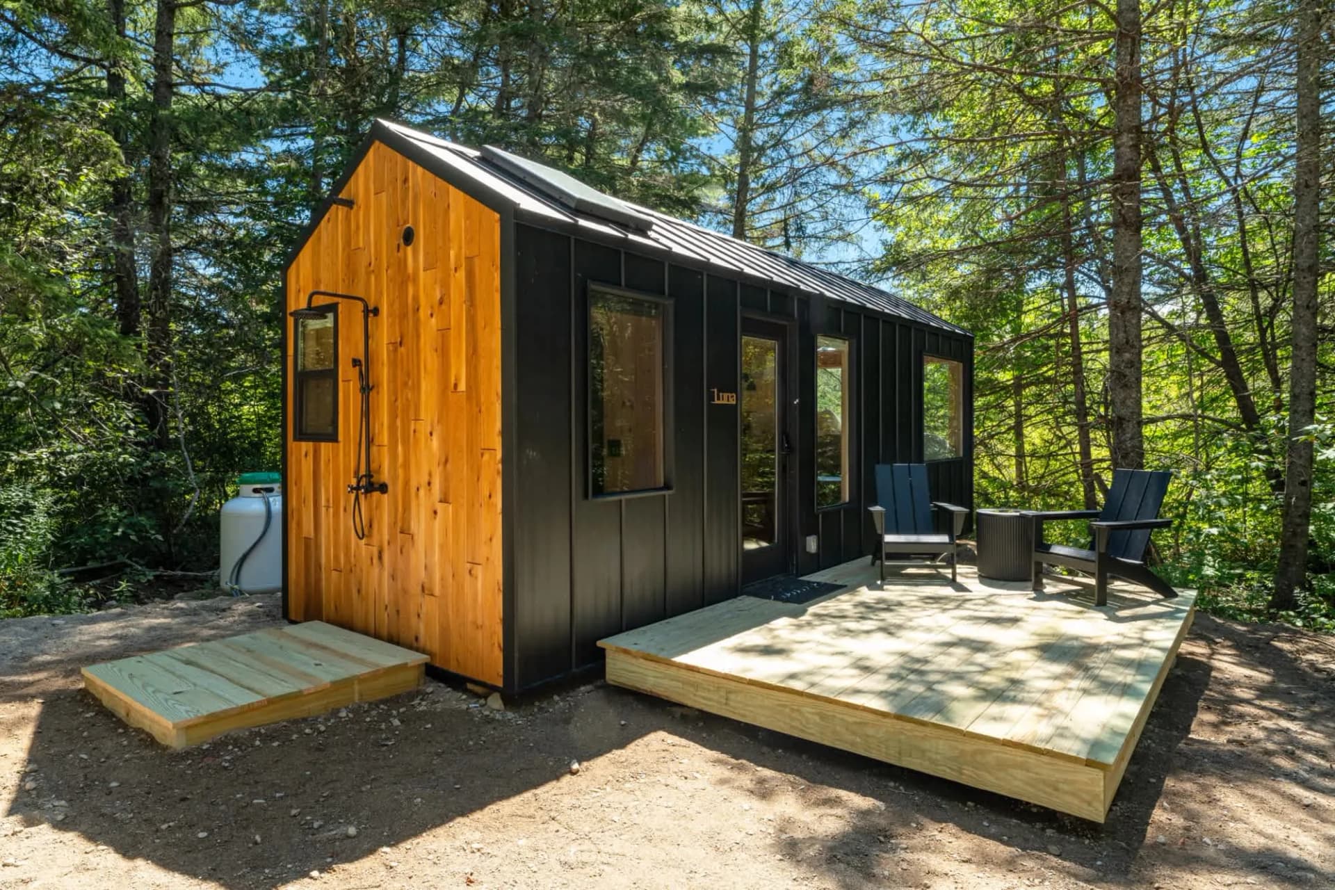 Nordic tiny house glamping retreat brings luxury to coastal Maine