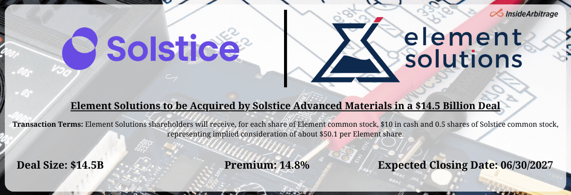 Fort Lauderdale-based Element Solutions agrees to $14.5 billion takeover