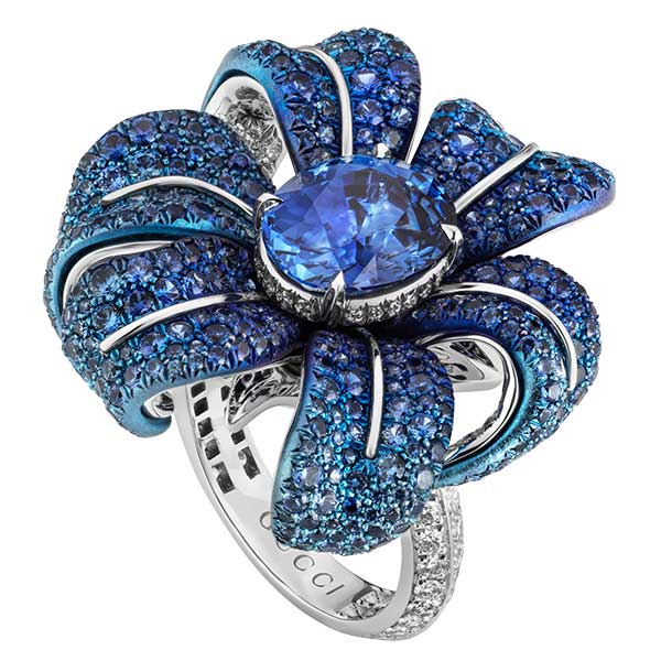 Gucci high-jewelry rings spotlight bold gemstones and graphic motifs